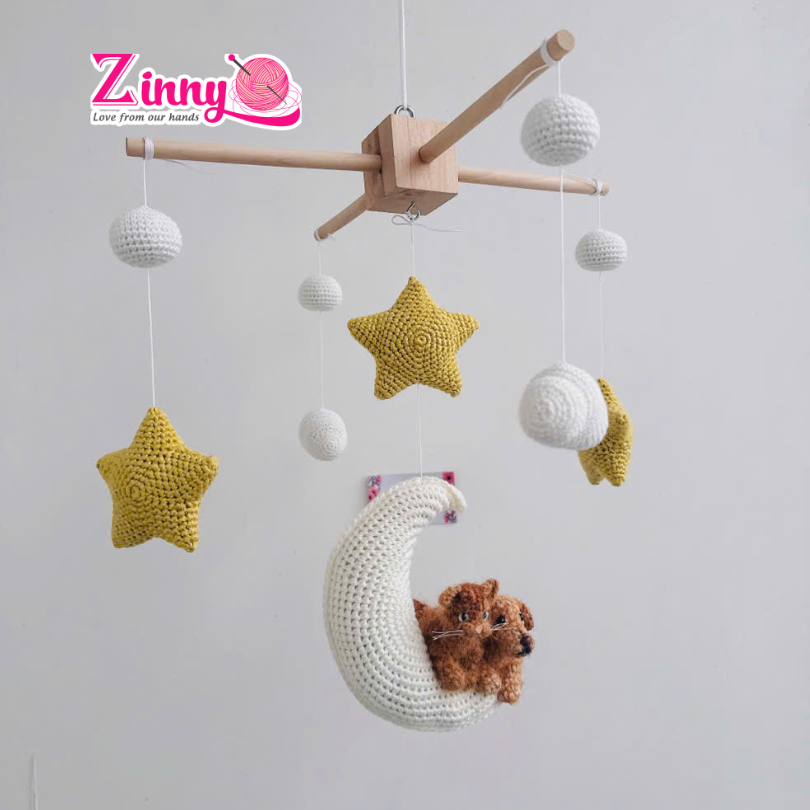 2 treo nôi cho trẻ sơ sinh bằng len
