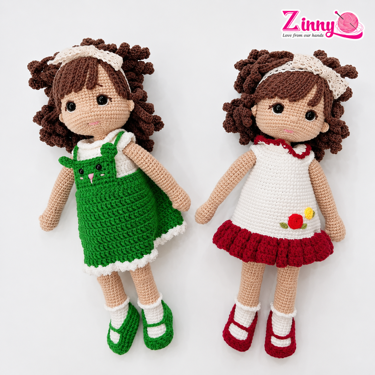 30 Búp bê len và thú len handmade được đan móc thủ công 100%, thiết kế đáng yêu, phù hợp làm quà tặng và đồ trang trí.